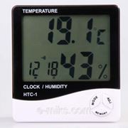Цифровой термометр часы гигрометр LCD 3 в 1 HTC-1