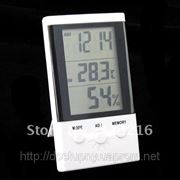 Электронные часы гигрометр термометр с будильником и памятью показаний настольный настенный