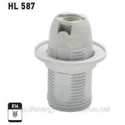 HL587 патрон пластиковый для лампочки E14 фото