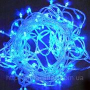 Гирлянда электрическая светодиодная LED влагостойкая, 10 м. цвет голубой фото