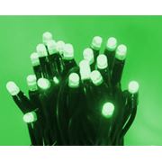 Светодиодная гирлянда String Light (нить), 20 м, 200 светодиодов, черный провод, зеленый фото