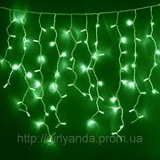 СВЕТОДИОДНАЯ ГИРЛЯНДА “БАХРОМА 3*0.5м“, ПВХ кабель, цвет зеленый фото