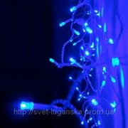 Новогодняя светодиодная гирлянда 100 LED синяя фотография