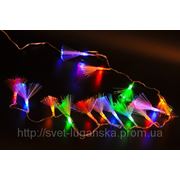 Новогодняя светодиодная гирлянда 100 LED оптоволокно мультицвет фото
