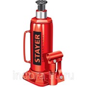 Домкрат гидравлический бутылочный RED FORCE, 20т, 242-452 мм, STAYER 43160-20 фотография