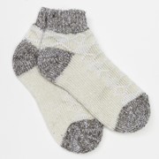 Носки детские укороченные цвет белый/серый, размер 20-22 фото