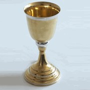 Бокал церковный серебро Ag 925° пробы с золотым покрытием, вес - 570,61 грамм.Код: 43123174 фотография