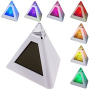 Будильник LuazON LB-05 'Пирамида', 7 цветов дисплея, термометр, подсветка, МИКС фотография