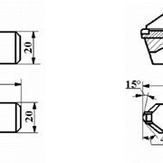 Резцы сборные проходные с механическим креплением прямоугольной вставки с режущим элементом из АСПК («Карбонадо») ИС-308; ИС-307