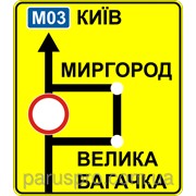 Дорожный знак Схема объезда 5.56 ДСТУ 4100-2002 фотография