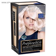 Краска для волос L'Oreal Preference Recital «Ультраблонд», тон 11.21, холодный перламутровый фотография