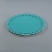 Блюдо сервировочное «Версаче», d=30 см, цвет бирюзовый