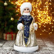 Снегурочка “В рождественской синей шубке“ 17х35 см фотография