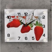 Часы настенные, серия: Кухня, “Клубника“, 20х26 см микс фотография