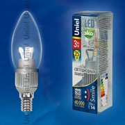 Лампа ALUMINIUM SMILE серия LED-C37P-3W/NW/E14/CL ALS01SL фото