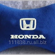 Подушка подголовник Honda синяя фотография