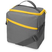 Изотермическая сумка-холодильник Classic c контрастной молнией, серый/желтый фото
