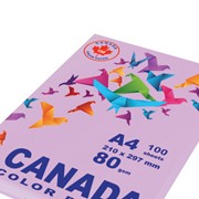 Бумага цветная, CANADA, А4, (100л в пач.), 80г/м2, паст. сереневый, арт. CN2015 фото