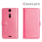 Чехол Xperia TX LT29i, NUOKU, BOOK Stylish Leather Case (pink)