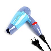 Фен для волос LuazON LF-23, 2 скорости, складная ручка, голубой фото