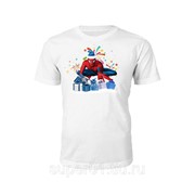 Новогодняя футболка Человек-паук с подарками