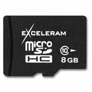 Карта памяти eXceleram 8Gb microSDHC class 10 без адаптера (MSD0810VA) фотография