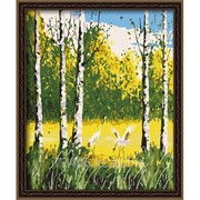 Картина Цапли в лесу фотография