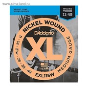 Струны для электрогитары D`Addario EXL115W XL NICKEL WOUND Blues/Jazz Rock 3rd Wound фото
