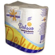 Туалетная бумага "Мягкий знак - Delux", 2-слойная, белая, 4рул./уп.