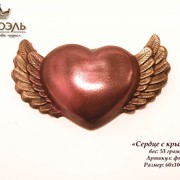 Сердце с крыльями шоколадное фото