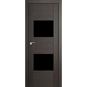 Межкомнатная дверь “21X“, черный лак, грей мелинга фото