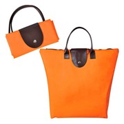 Сумка для шопинга, “Glam UP“ оранжевый, 39х29х7, Полиэстер 600D, иск кожа, фото