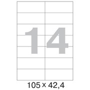 Офисные этикетки 105 x 42,4 mm, на листе 14шт (100 листов в пачке)