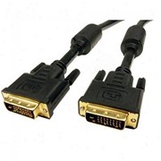 DVI кабель, 1,5м., DVI-D (M)-->DVI-D (M) (24+1, Dual link), Чёрный, Без упаковки фото