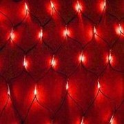Электрогирлянда NTLD144-R-E Сетка LED, ул,144 красных светодиодов,1,5х1м фотография