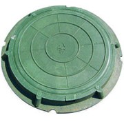 Люк полимерно-песчаный легкий (нагрузка 15 кН), зеленый