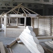 Строительство сборных домов из оцилиндрованного бруса фото