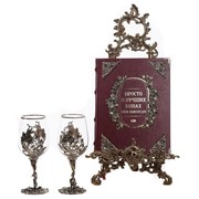 Подарочный набор “Просто о лучших винах“ (книга в обложке из натуральной кожи, два бокала) фотография