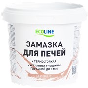 Замазка для печей Ecoline термостойкая +300С 1.5кг фото