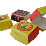 Упаковка для гамбургера "Mini" , размер 101х92х58мм., картон 250г/м2, полноцветная печать