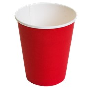 Бумажные стаканы для горячих и холодных напитков Красный 250 мл фото