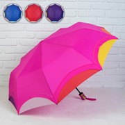 Зонт полуавтоматический 'Радужное настроение', 3 сложения, 9 спиц, R 48 см, цвет МИКС фотография