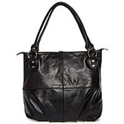 Женская черная сумочка кожа натуральная фотография