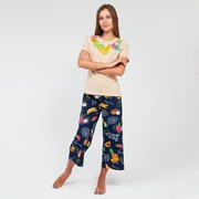 Комплект женская (футболка, брюки), цвет фруктовое ожерелье, размер 46 фотография