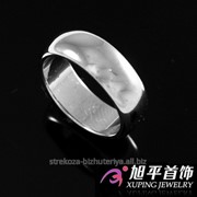 Кольцо родиевое без камней ''Широкое'', (0,6см) 324215 фото