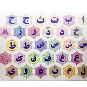 Стикеры наклейки "Арабский алфавит Звёзды" Формат А5