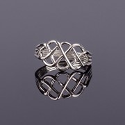 Элегантное серебряное кольцо головоломка от Wickerring фото