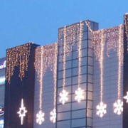 Занавес световой фигурный King Lite, новогоднее оформление фасадов