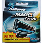 Картриджи Gillette Mach3 Turbo 8 шт в упаковке
