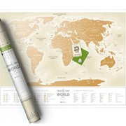 Скретч-карта мира Gold фотография